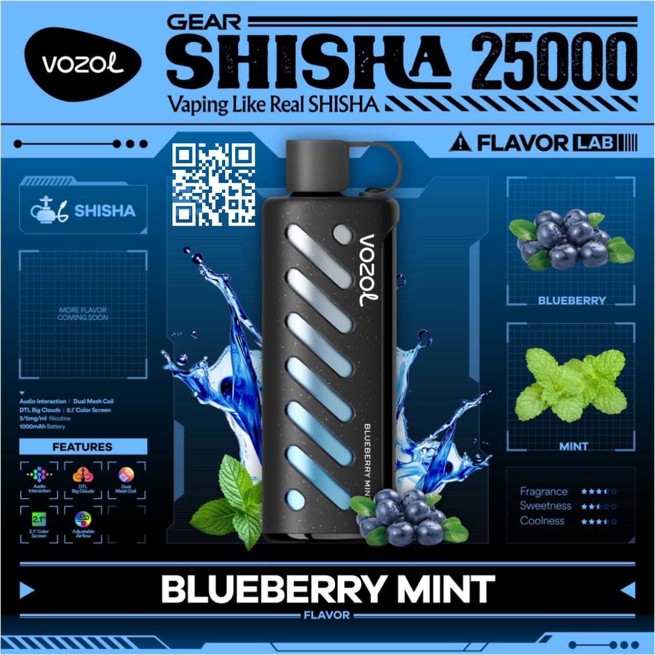 Vozol Gear Shisha 25000 Puffs Disposable Vape in UAE