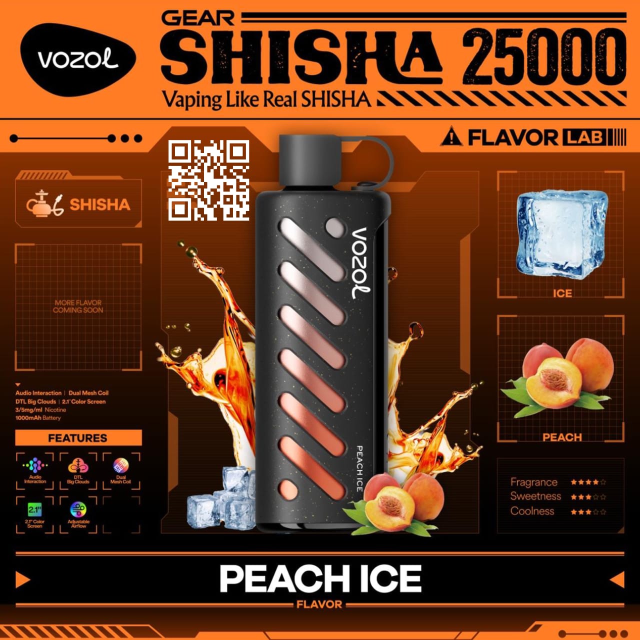 Vozol Gear Shisha 25000 Puffs Disposable Vape in UAE