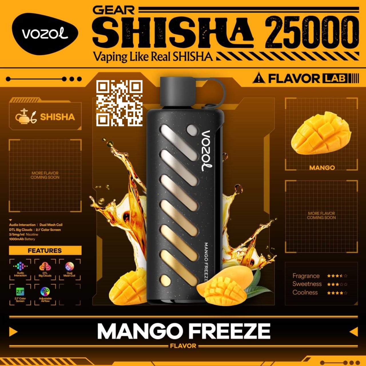 Vozol Gear Shisha 25000 Puffs Disposable Vape in UAE