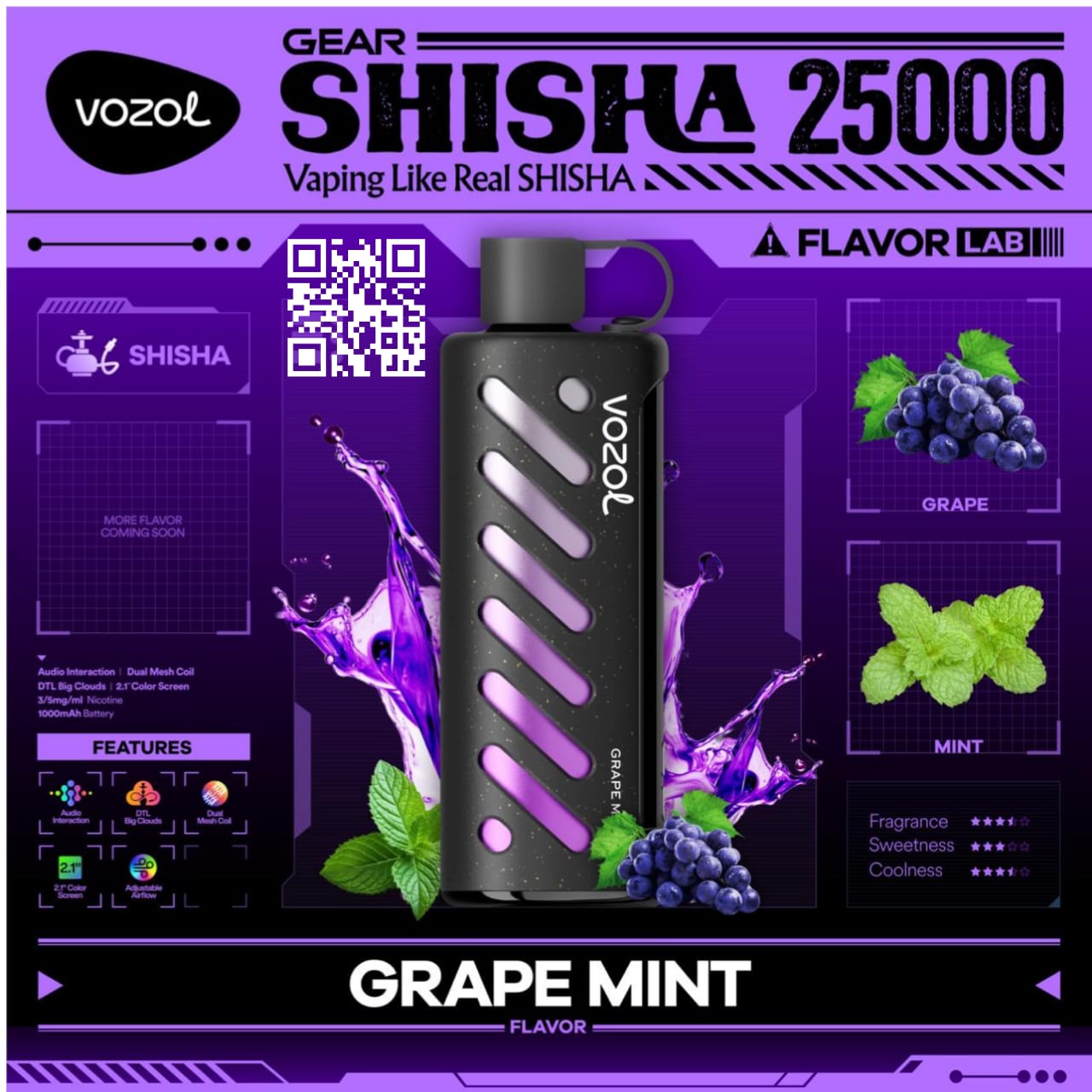 Vozol Gear Shisha 25000 Puffs Disposable Vape in UAE