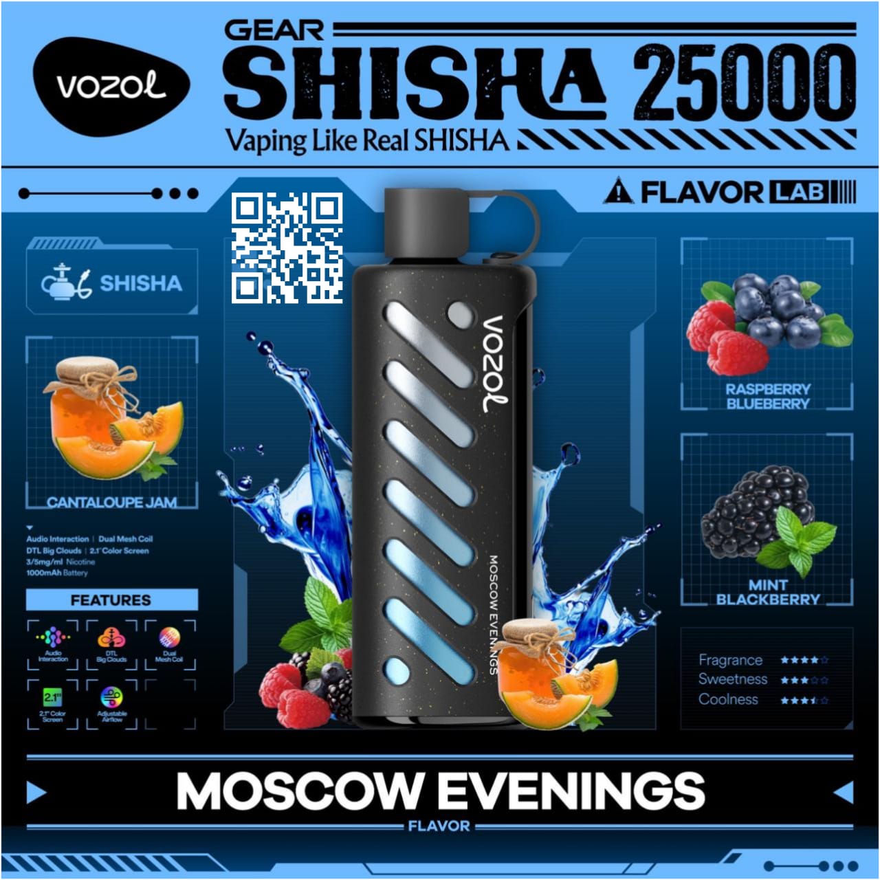 Vozol Gear Shisha 25000 Puffs Disposable Vape in UAE