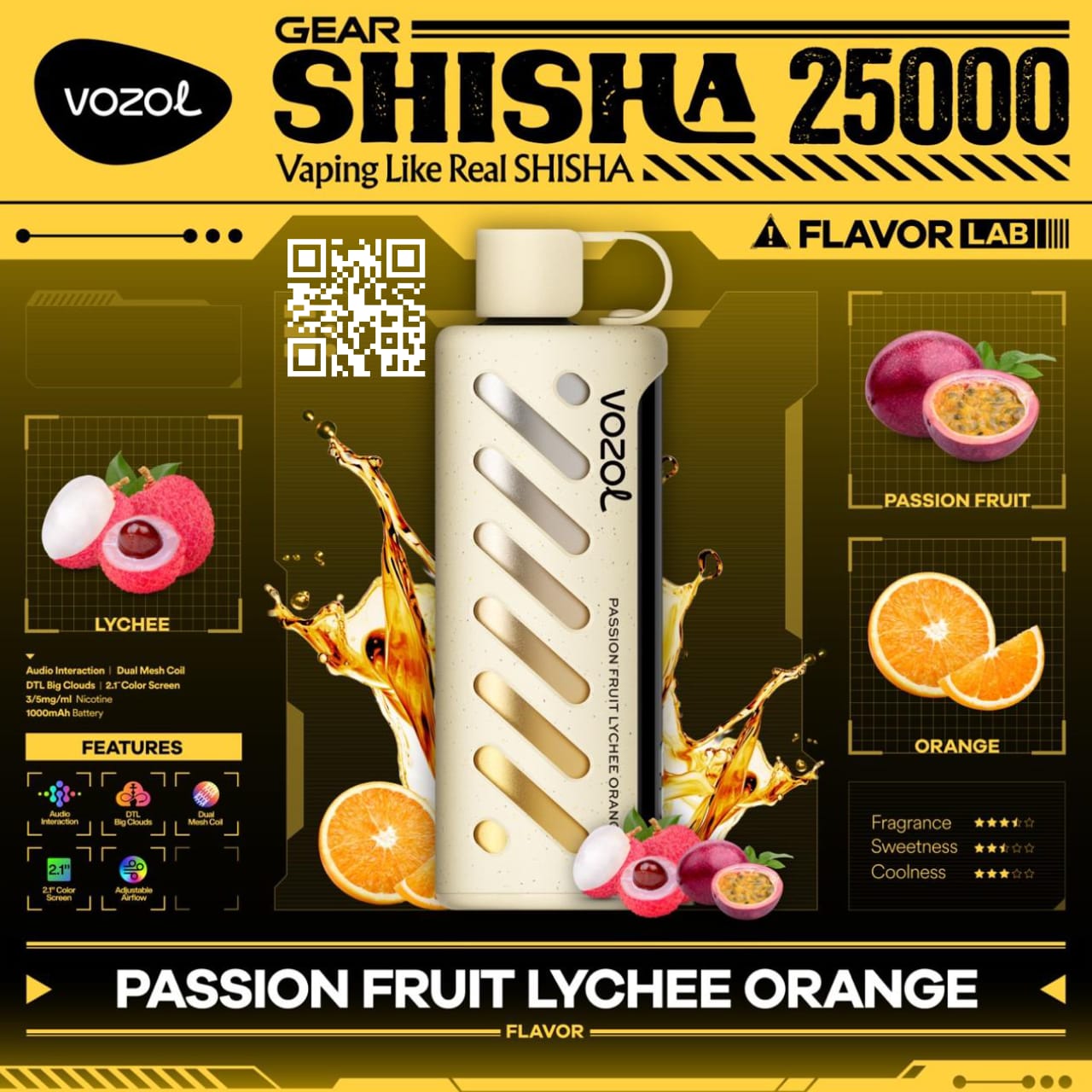 Vozol Gear Shisha 25000 Puffs Disposable Vape in UAE