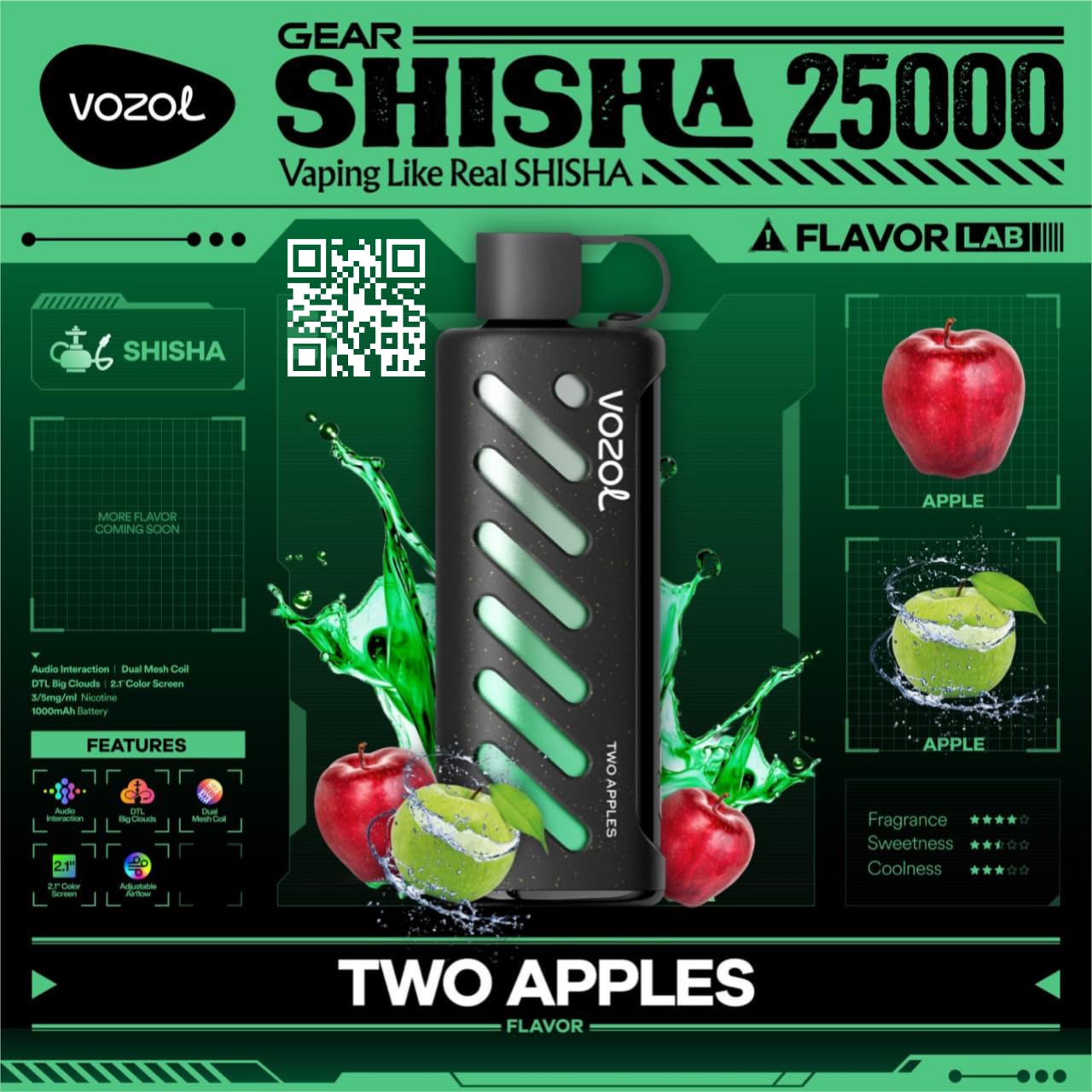 Vozol Gear Shisha 25000 Puffs Disposable Vape in UAE