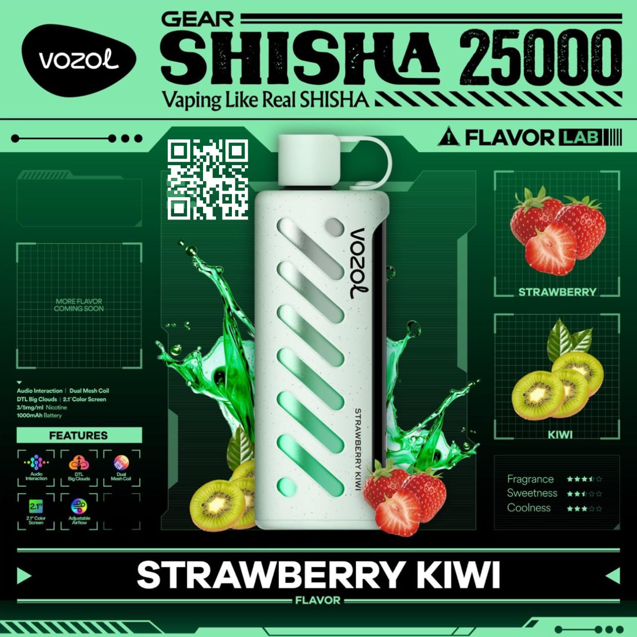 Vozol Gear Shisha 25000 Puffs Disposable Vape in UAE