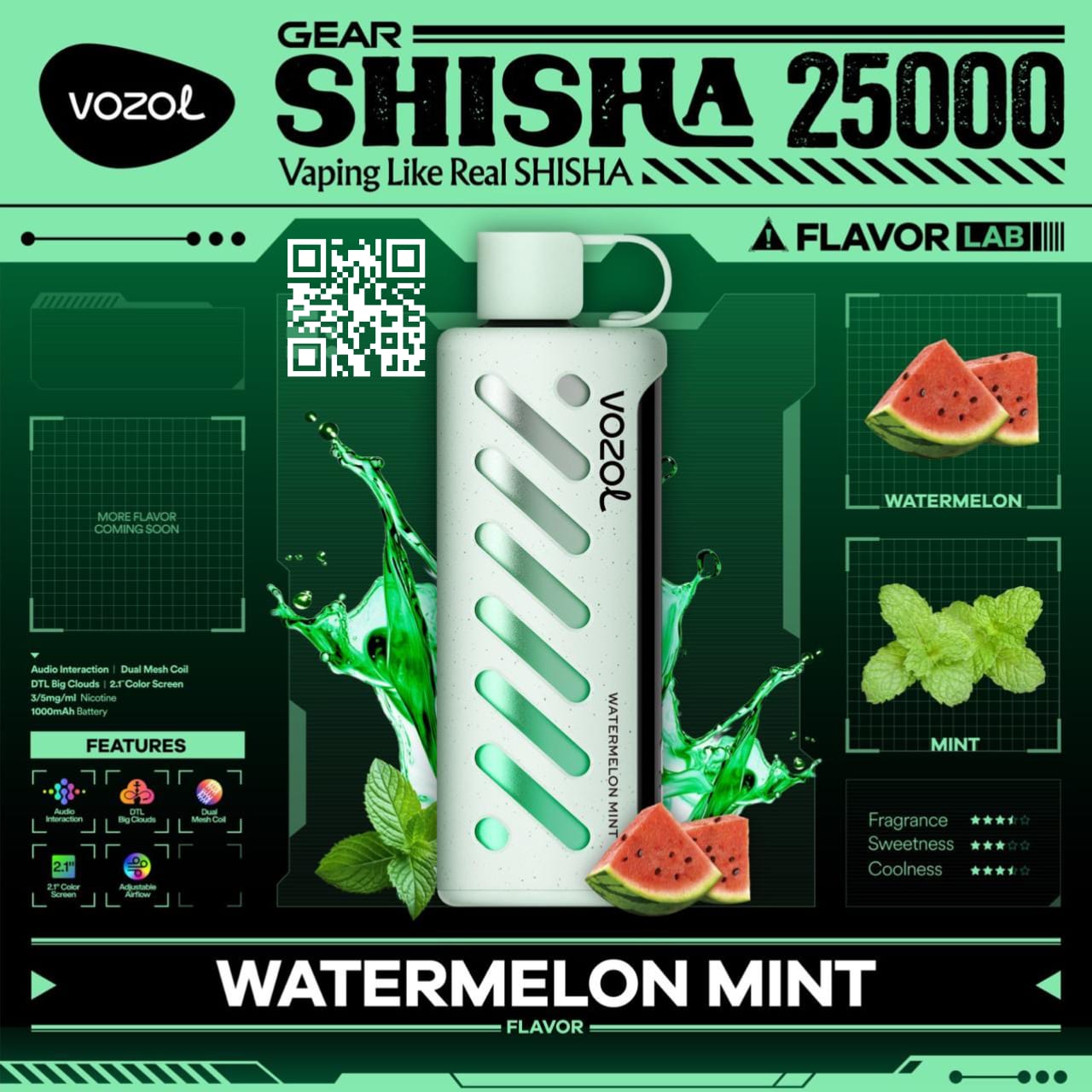 Vozol Gear Shisha 25000 Puffs Disposable Vape in UAE