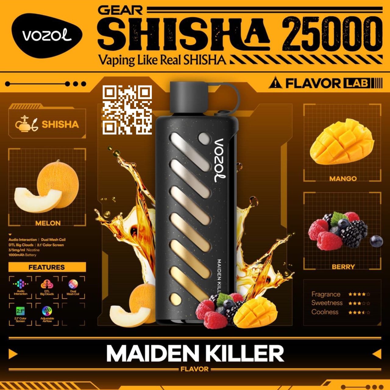 Vozol Gear Shisha 25000 Puffs Disposable Vape in UAE