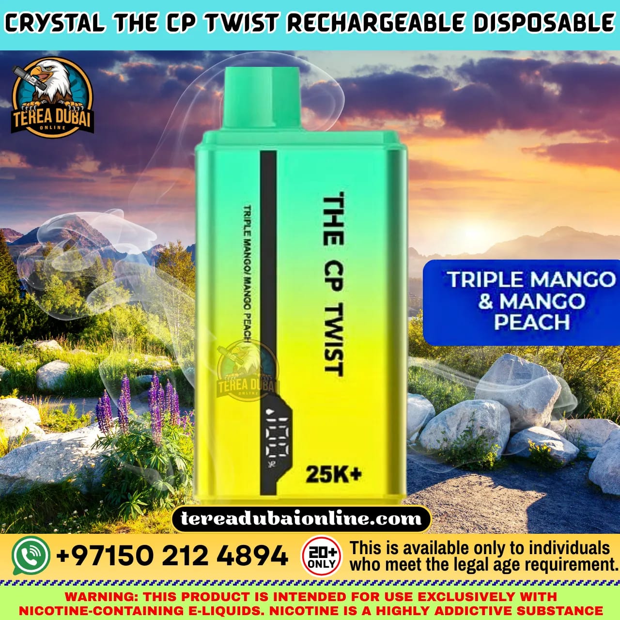 CP Twist 25K Disposable Vape Dual Flavor Twist Dubai UAE