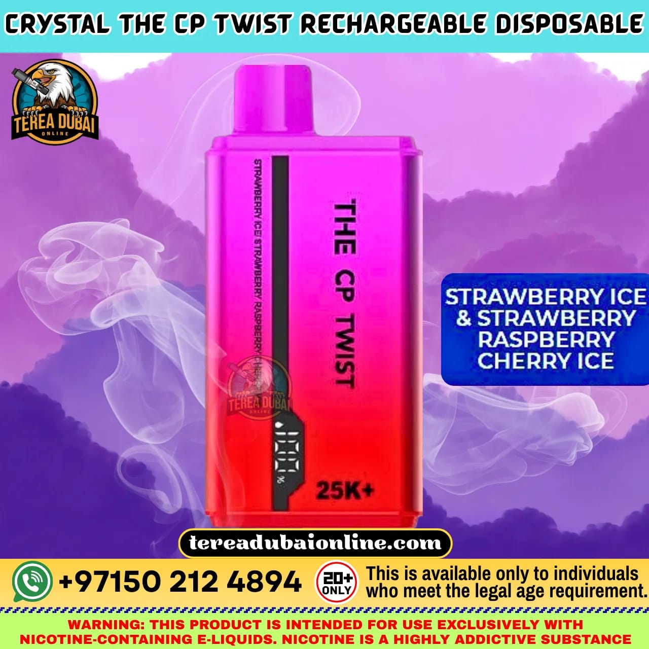 CP Twist 25K Disposable Vape Dual Flavor Twist Dubai UAE