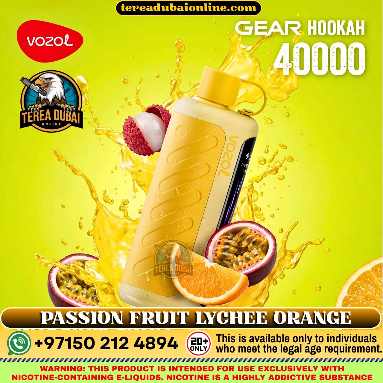 VOZOL Gear Hookah 40000 Puffs 5mg Disposable Vape in Dubai